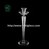 Glass Candle Holder with Single Post by BV (8*9.5*31.5)