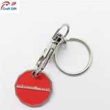 Red Metal Key Chain Supermarket Trolley Token