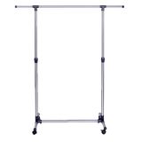 Stainless Steel Adjustable Garment Rack with Wheels