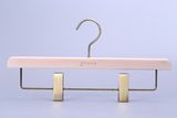 High Quality Luxury Colored Gold Wooden Hangers for Pants