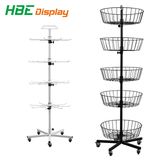 Metal Wire Rotating Basket Rack