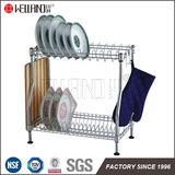 DIY 2 Tiers Chrome Metal Kitchen Dish Drainer Rack