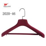 Eco-Friendly Flocking Velvet Plastic Cloth Heavy Coat Hangers