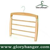 Multi-Purpose 4 Layers Wooden Pants Hanger Trousers Rack