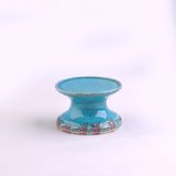 Vintage Blue Ceramic Candle Stands