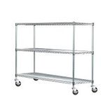 3 Layers Mobile Wire Rack Shelving for Warehouse and Office