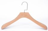 Wooden Hanger with Inserting Nonslip Plastic Strip