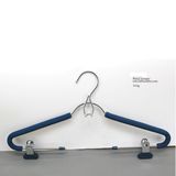 Metal Polished Chrome Clips Clothes Hanger with Foam Hangers for Jeans