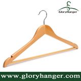 China Factory Wood Hanger with Pants Bar