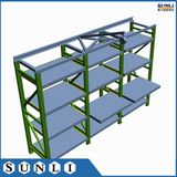 2t Industrial Pullout Shelves Drawer Mould Rack with Lifting Crane