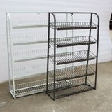 Supermarket Store Free Standing Multilayer Snack Rack Metal Wire Grid Display Stand