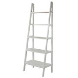 White 5-Tier Storage & Display Wood Rack