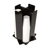 Mind Reader 4 Compartment Acrylic Rotating Cup and Lid Dispenser