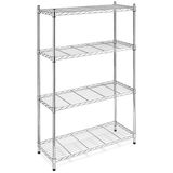 4 Layers Black Painted Wire Shelving