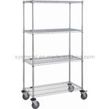 Chrome Steel with Heavy Duty Nylon Castor Wire Shelving