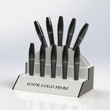 Creative Lady Lipstick Display Shelf with Logo, Acrylic Plastic Display for Cosmetics