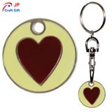Customized Red Heart Pattern Zinc Alloy Keychain for Sale