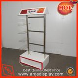 Metal Display Rack with Wooden Base