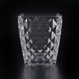 Very Popular Faceted Candle Holder with Embossed Pattern