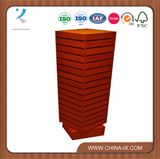 Four Faces Wooden Rotating Slatwall Display Stand