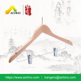 Wooden Hotel Anti-Theft Hanger with Stem Hook