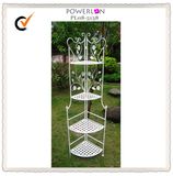 Decorative Antique White 4 Tiers Corner Shelf