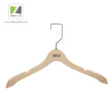 Luxury Beige Plastic Cloth Hanger with Flat Metal Hook