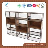 Large Versatile Wall Unit Wood & Wire 12 Box Display