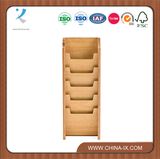 Wall Mounted 5-Pocket Wood Literature Rack