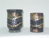 Mosaic Glass Pillar Candle Holder