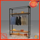 Modern Clothes Rail Stand Rack with Two Storage Shelves