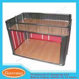 Supermarket Promotion Wire Dump Bins Display Basket Rack