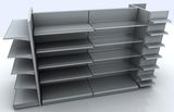 Double Sided Supermarket Gondola with Cold Rolled Steel