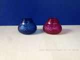 Colored Glass Candle Stick Candle Holder