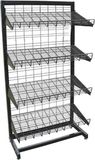 4-Level Floor Standing Metal Wire Newspaper Display Rack