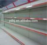 Perfoated Metal Supermarket Shelf with Light Box