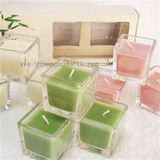 Square Glass Jar Candle in Crystal Jar