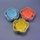 Iridescent Glazed White Ceramic Heart Shape Dish Wholesale Votive Candle Holder