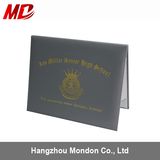Grey Pinhole Grain Certificate Holder Custom Design-Tent Style