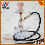 Glass Water Pipe Red Color Single Hose Waterpipe Hookah