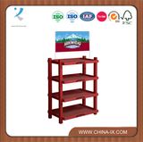 Customized Free Standing Wooden Storage Racks on Wheels