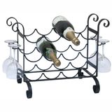 Desktop Wine Display Rack with Glass Cup Hang