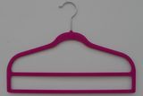 High Quality Wholesale Cheap Flocked Velvet Tie Hanger Scarf Hanger Plastic Scarf Hanger, with Flocking Surface-Flocked Tie Hanger (YPF03)