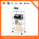 Amjmt049cw 3layer Wire Shelving Trolley Chrome Surface Ce Proved