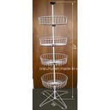 Floor Rotating Wire Basket Display Stand (PHY226)