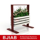 Customized Modern Red Teak Home Furniture Aluminum Flower Shelf