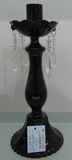 Painting Black Glass Candle Holder with Single Poster