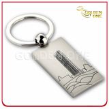 Hot Selling Silkscreen Printing Pearl Plated Metal Keychain