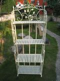 3-Tier Foldable Decorative Metal Flower Rack and Book Storage Rack