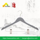 Wooden Clip Hangers for Men (WCH103-Grey)